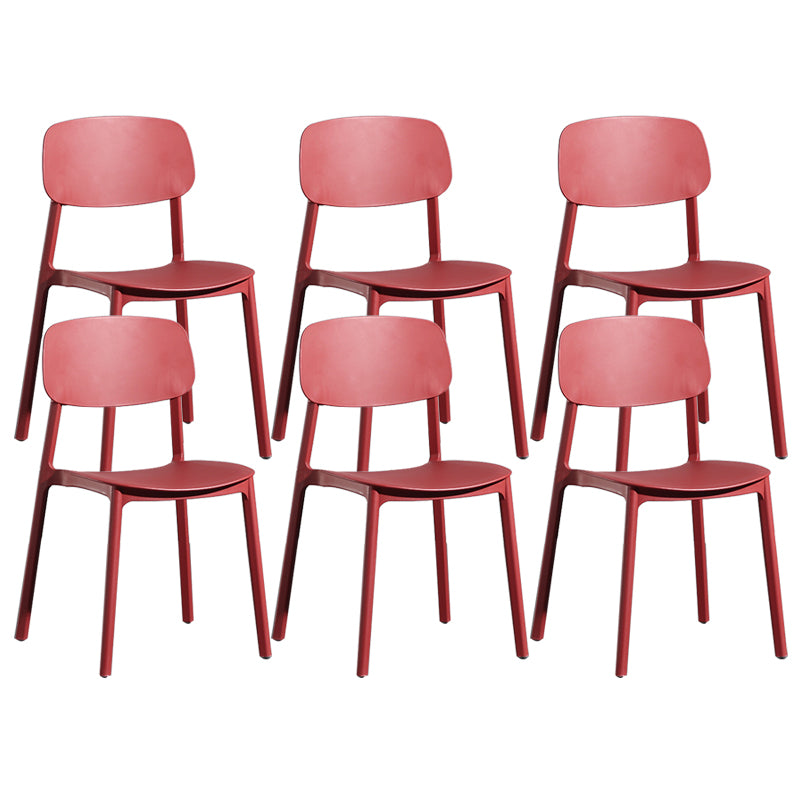 Modern Open Back Side Chair Plastic Indoor Arm Chair for Dining Room Bedroom