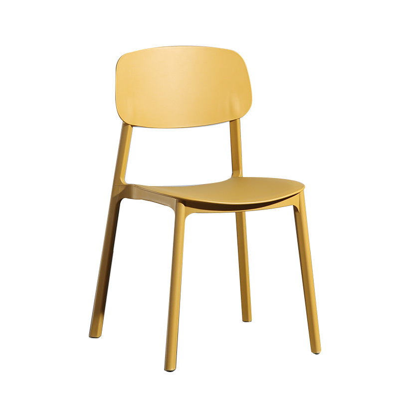 Modern Open Back Side Chair Plastic Indoor Arm Chair for Dining Room Bedroom