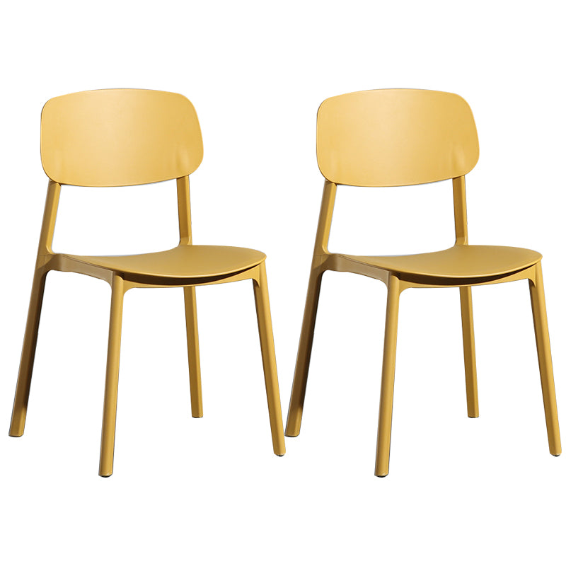 Modern Open Back Side Chair Plastic Indoor Arm Chair for Dining Room Bedroom