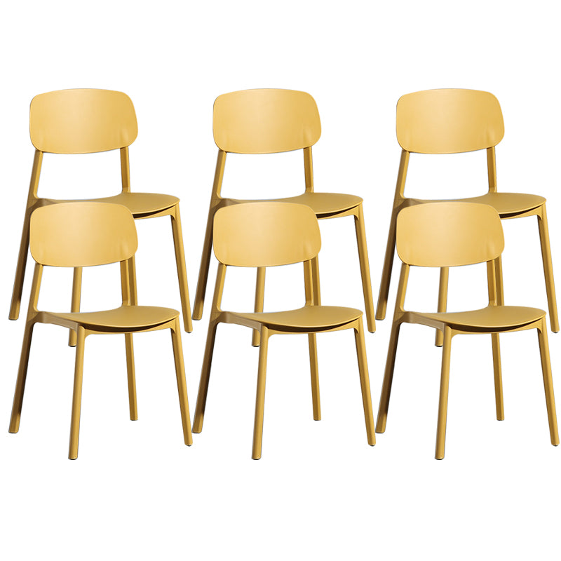 Modern Open Back Side Chair Plastic Indoor Arm Chair for Dining Room Bedroom