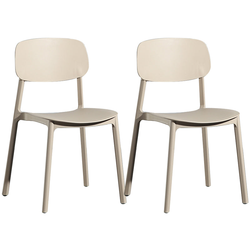 Modern Open Back Side Chair Plastic Indoor Arm Chair for Dining Room Bedroom