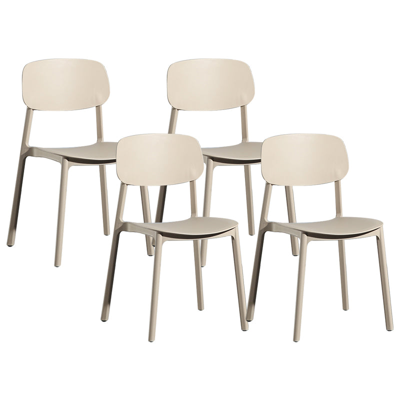 Modern Open Back Side Chair Plastic Indoor Arm Chair for Dining Room Bedroom