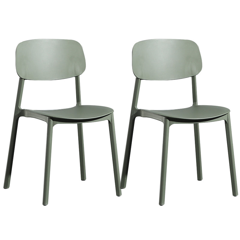 Modern Open Back Side Chair Plastic Indoor Arm Chair for Dining Room Bedroom