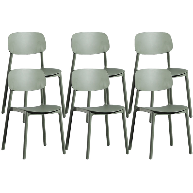 Modern Open Back Side Chair Plastic Indoor Arm Chair for Dining Room Bedroom