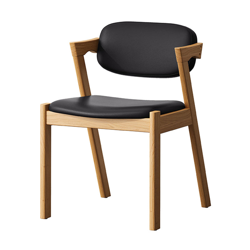 Traditional Dining Accent Chair Open Back Dining Room Chair for Home