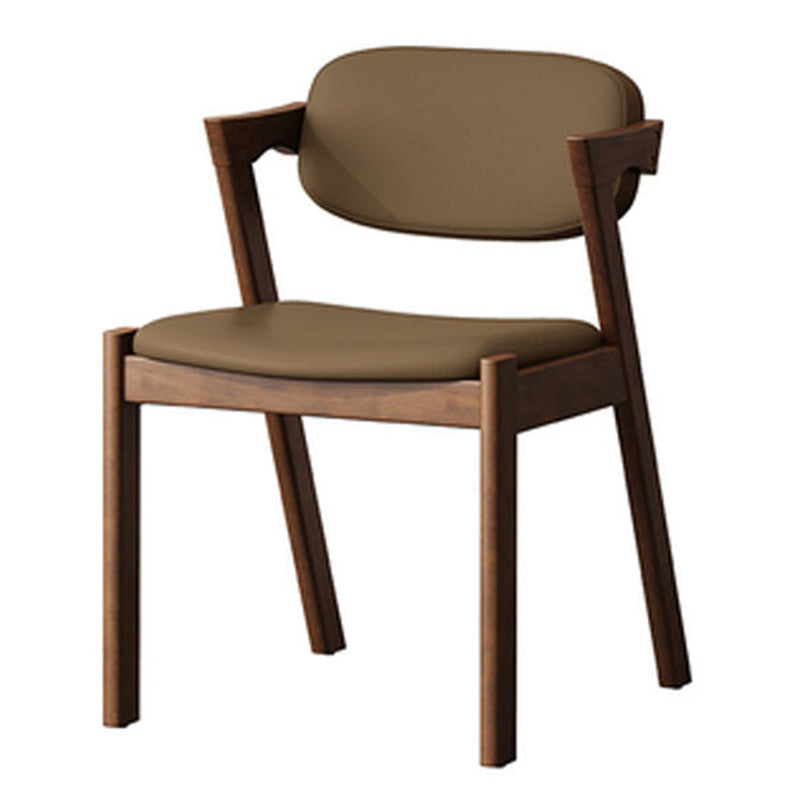 Traditional Dining Accent Chair Open Back Dining Room Chair for Home