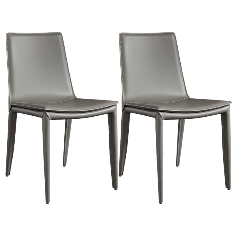 Modern Armless Dining Chairs Low Back Upholstered Side Chair
