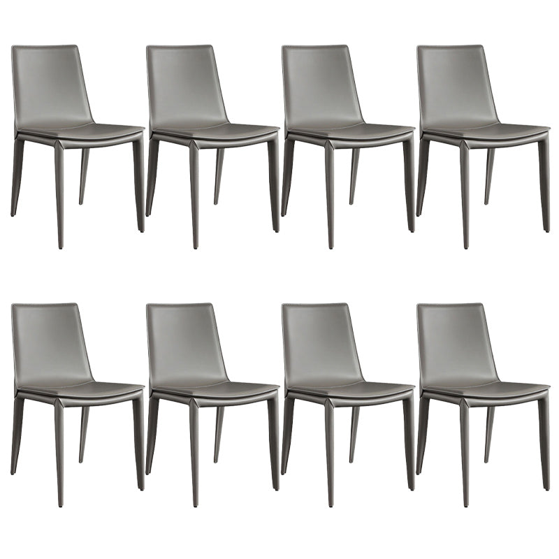 Modern Armless Dining Chairs Low Back Upholstered Side Chair