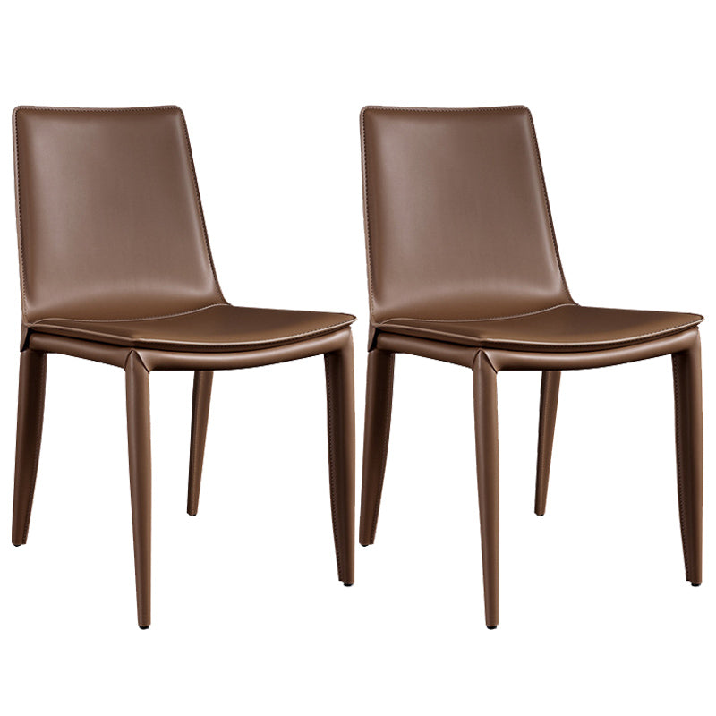 Modern Armless Dining Chairs Low Back Upholstered Side Chair