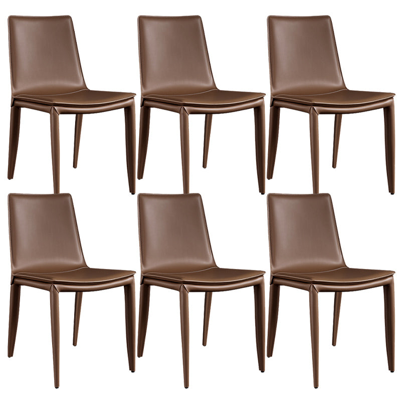 Modern Armless Dining Chairs Low Back Upholstered Side Chair