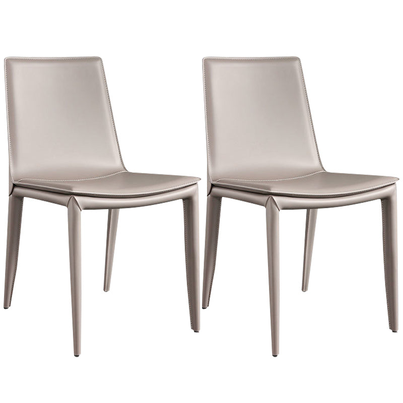 Modern Armless Dining Chairs Low Back Upholstered Side Chair