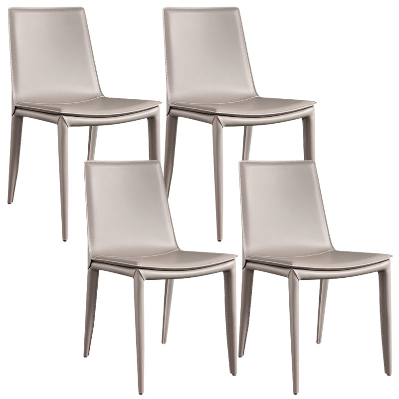 Modern Armless Dining Chairs Low Back Upholstered Side Chair