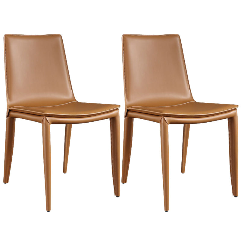 Modern Armless Dining Chairs Low Back Upholstered Side Chair