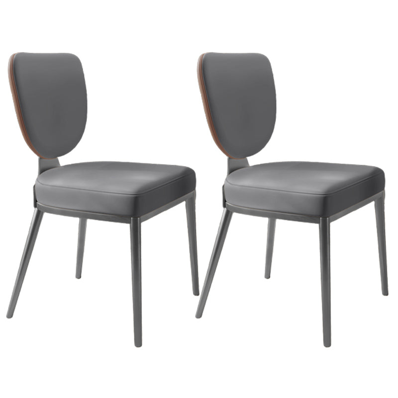 Glam King Louis Back Chair with Chrome Legs Faux Leather Matte Finish Dining Chair