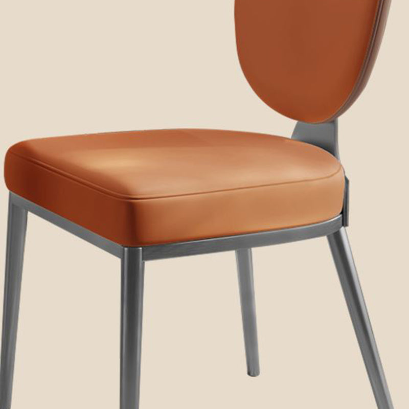 Glam King Louis Back Chair with Chrome Legs Faux Leather Matte Finish Dining Chair