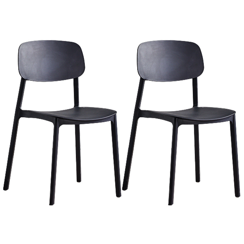 Stackable Plastic Dining Chairs Scandinavian Open Back Dining Side Chair