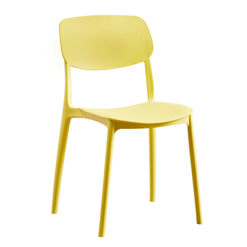 Stackable Plastic Dining Chairs Scandinavian Open Back Dining Side Chair