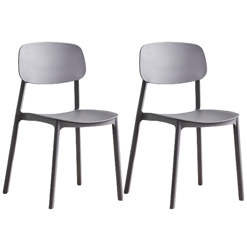 Stackable Plastic Dining Chairs Scandinavian Open Back Dining Side Chair