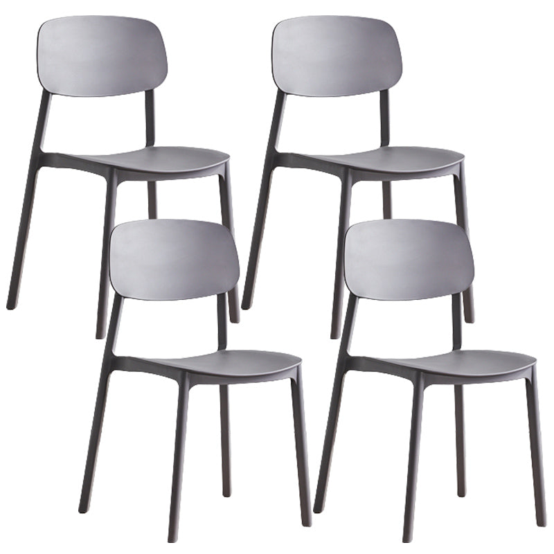 Stackable Plastic Dining Chairs Scandinavian Open Back Dining Side Chair