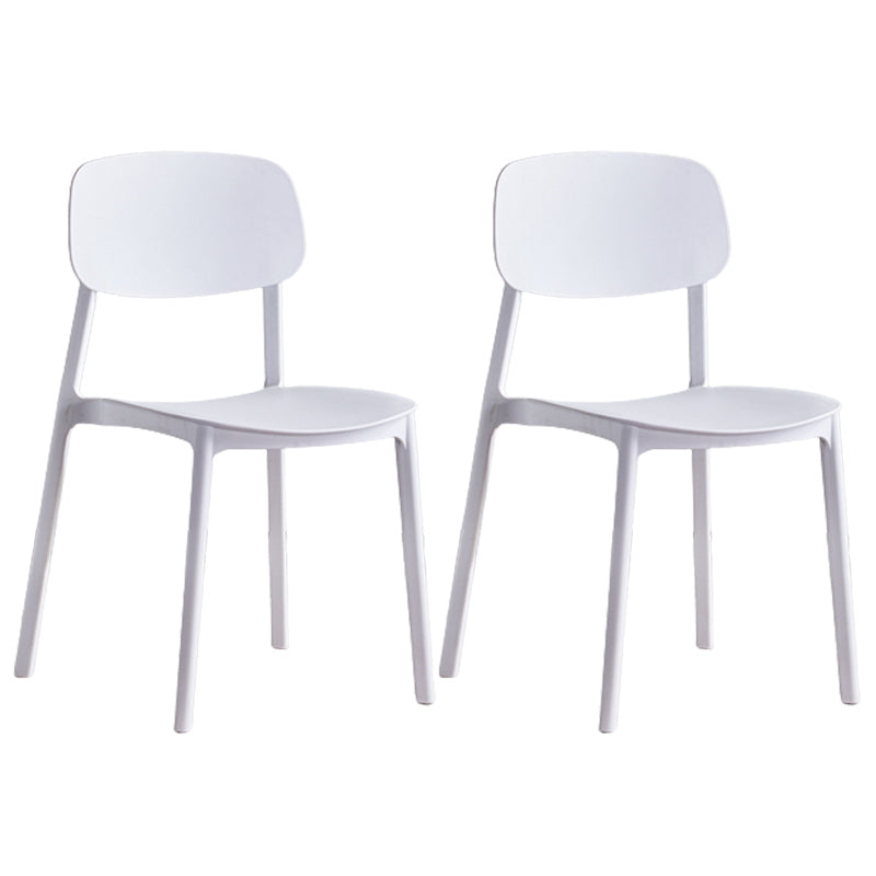 Stackable Plastic Dining Chairs Scandinavian Open Back Dining Side Chair