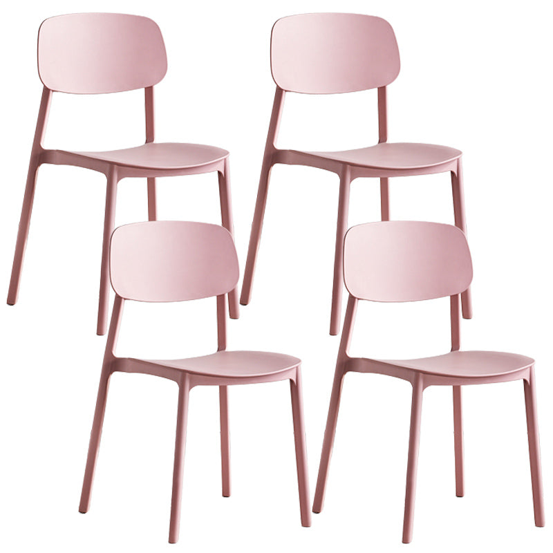 Stackable Plastic Dining Chairs Scandinavian Open Back Dining Side Chair