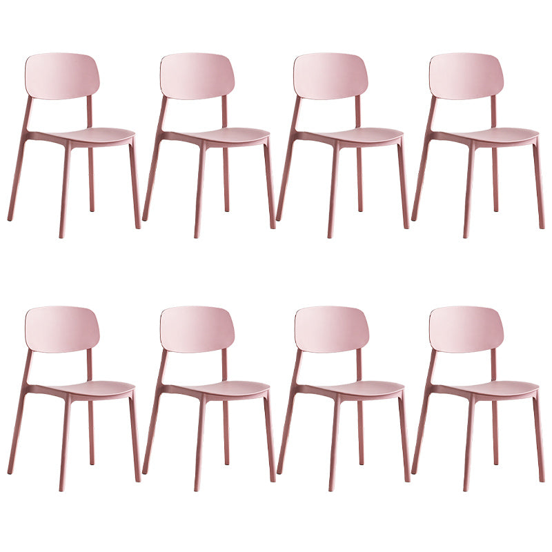 Stackable Plastic Dining Chairs Scandinavian Open Back Dining Side Chair