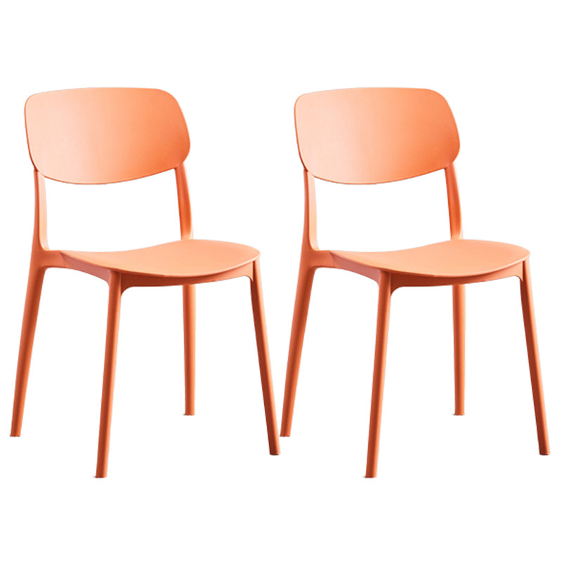 Stackable Plastic Dining Chairs Scandinavian Open Back Dining Side Chair