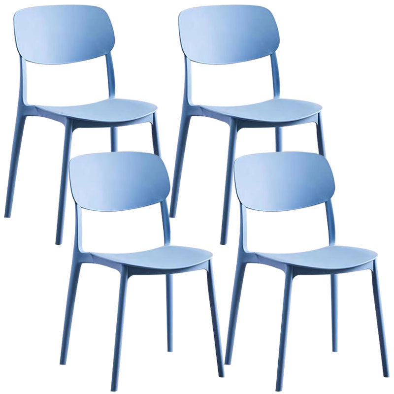 Stackable Plastic Dining Chairs Scandinavian Open Back Dining Side Chair
