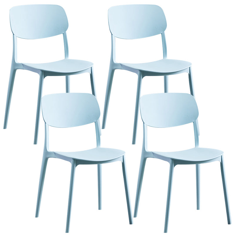 Stackable Plastic Dining Chairs Scandinavian Open Back Dining Side Chair