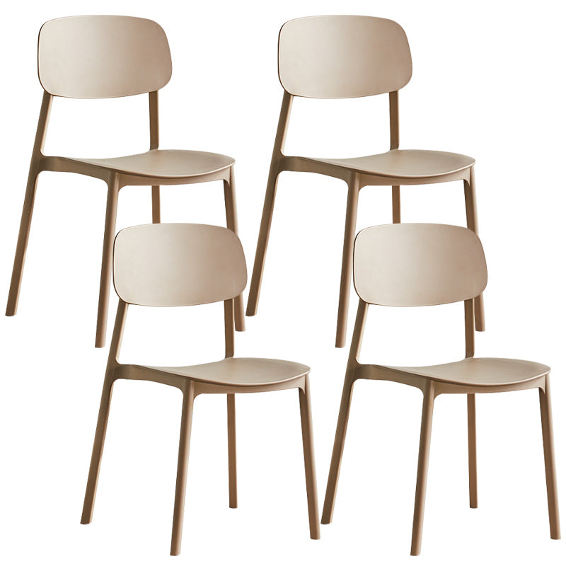 Stackable Plastic Dining Chairs Scandinavian Open Back Dining Side Chair