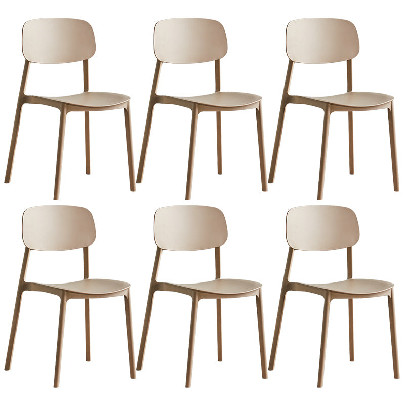 Stackable Plastic Dining Chairs Scandinavian Open Back Dining Side Chair