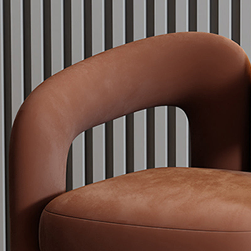 Modern Style Upholstered Dining Armchair Open Back Dining Arm Chair