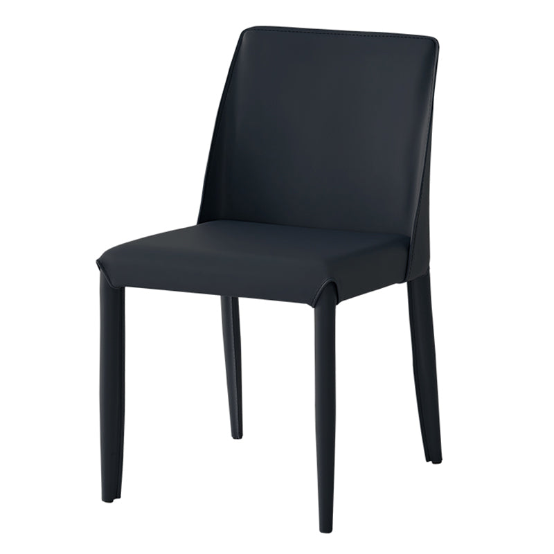 Faux Leather Armless Dining Chairs Contemporary Home Side Chair