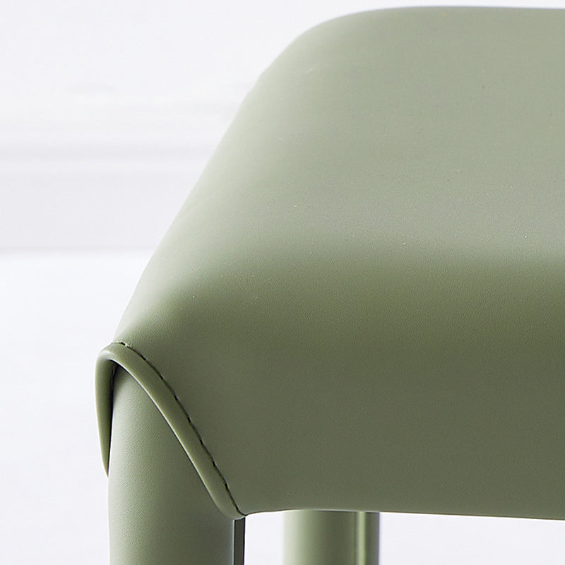 Faux Leather Armless Dining Chairs Contemporary Home Side Chair