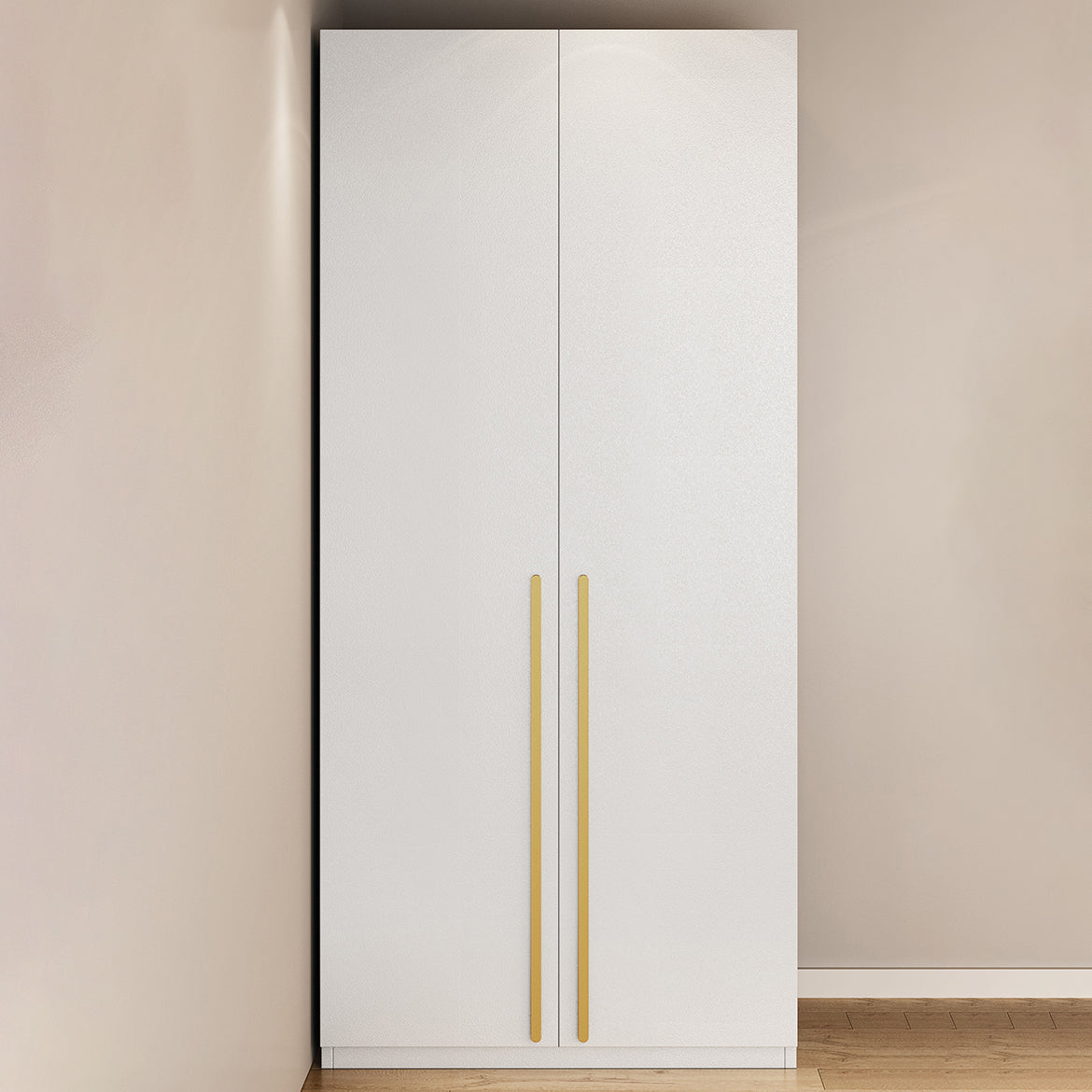 White Colour Wooden Wardrobe Contemporary Style Wardrobe Closet for Home