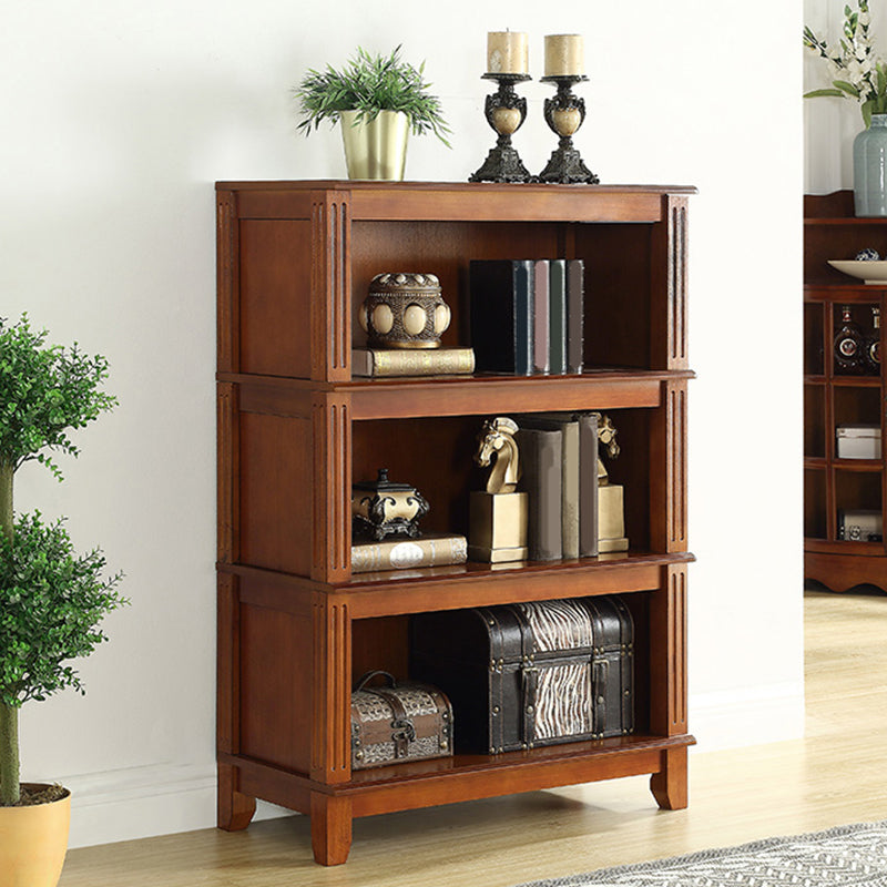 14" Wide Contemporary Shelf Bookcase Closed Back Solid Wood Bookcase