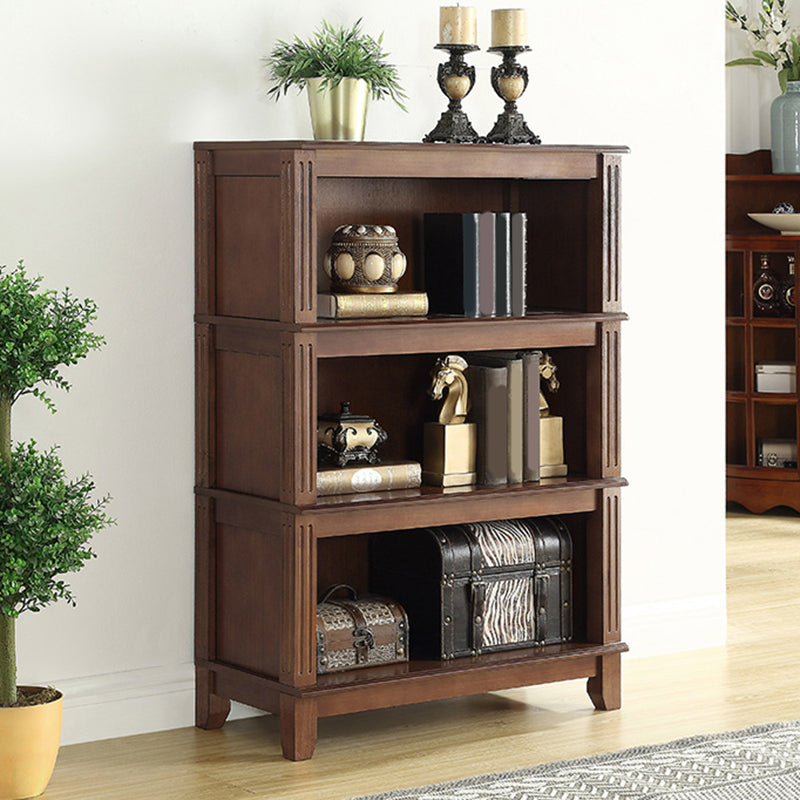 14" Wide Contemporary Shelf Bookcase Closed Back Solid Wood Bookcase