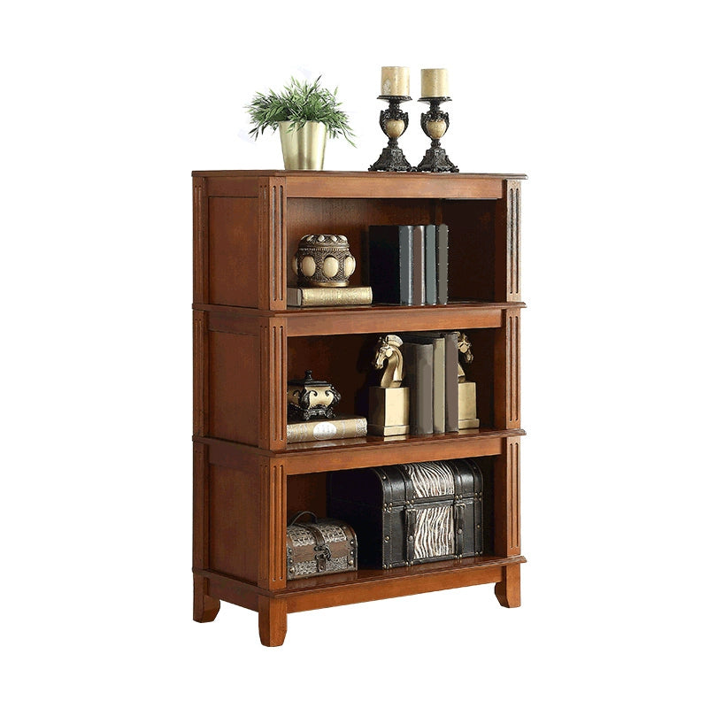 14" Wide Contemporary Shelf Bookcase Closed Back Solid Wood Bookcase