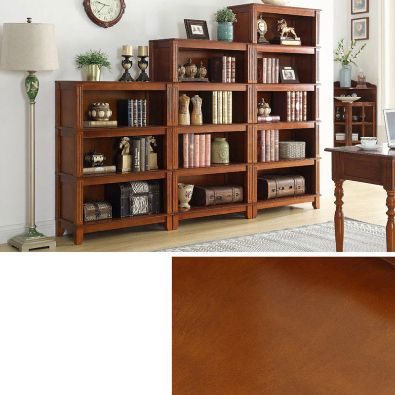 14" Wide Contemporary Shelf Bookcase Closed Back Solid Wood Bookcase