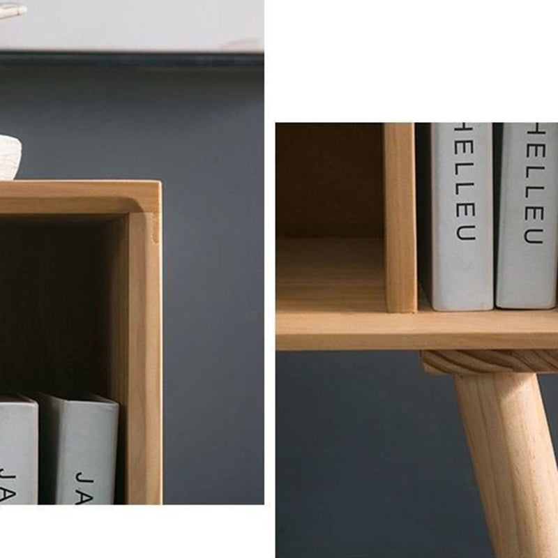 11" Wide Contemporary Shelf Closed Back Solid Wood Pine Bookcase