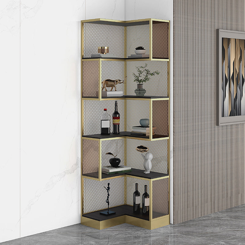 22" Wide Contemporary Shelf Closed Metal Shelves Included Bookcase