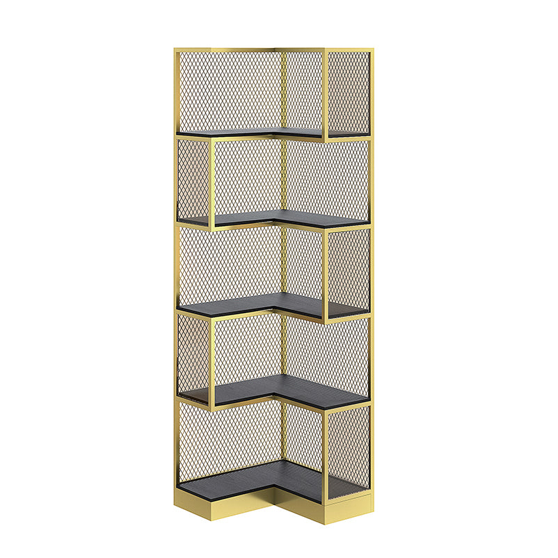 22" Wide Contemporary Shelf Closed Metal Shelves Included Bookcase