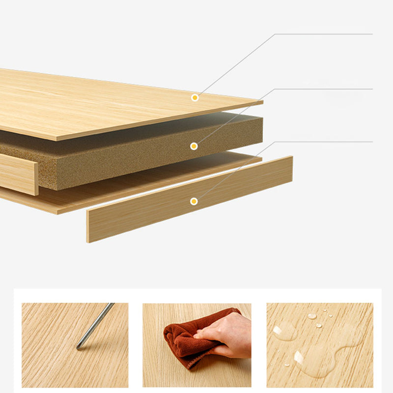 11.8" Wide Contemporary Shelf Closed Back Wood Natural Bookcase