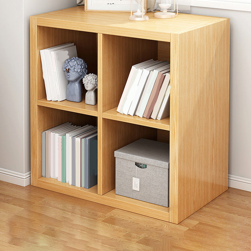 11.8" Wide Contemporary Shelf Closed Back Wood Natural Bookcase