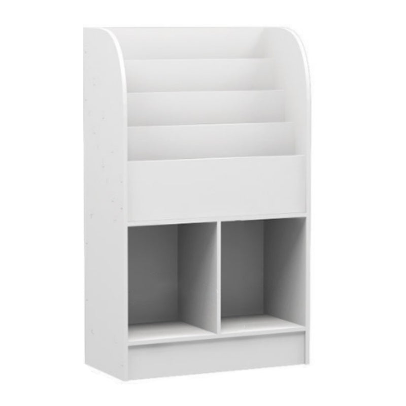 Modem Wooden Bookshelf Pure White Geometric Shelf Bookshelf for Home Office