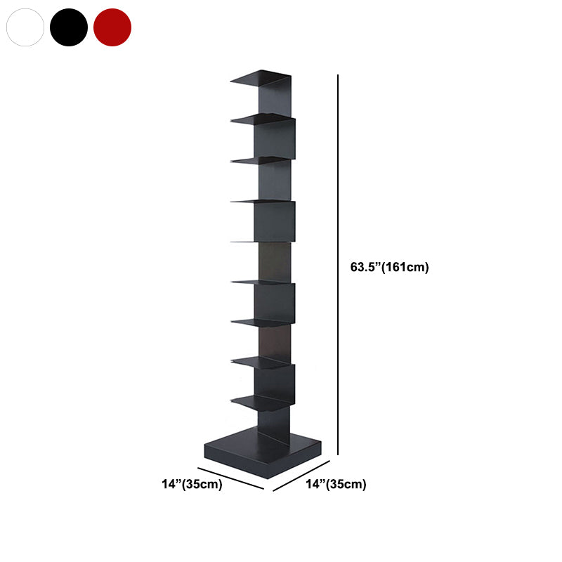 Modem Metal Bookshelf Geometric Shelf Bookshelf for Home Office 13.8" W