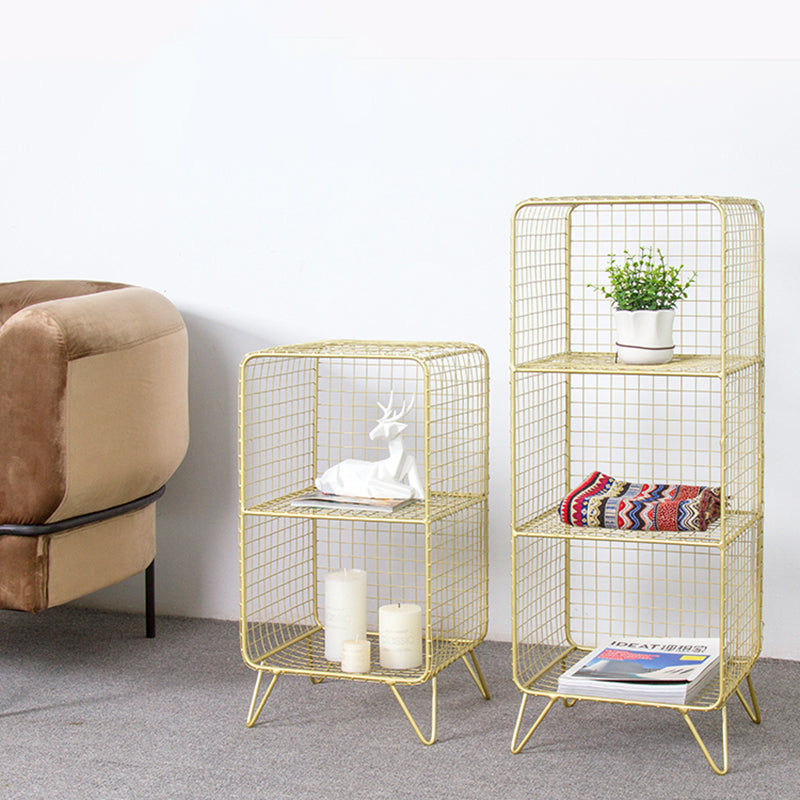 Modem Metal Bookshelf Standard Shelf Bookshelf for Home Office 11.8" W