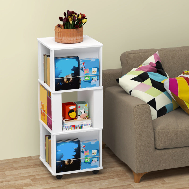 Contemporary Wood Bookshelf Standard Shelf Bookshelf for Home Office 15.4" W