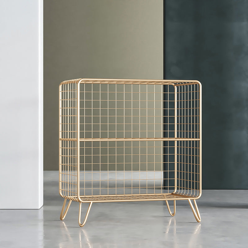 Glam Metal Bookshelf Standard Shelf Bookshelf for Home Office