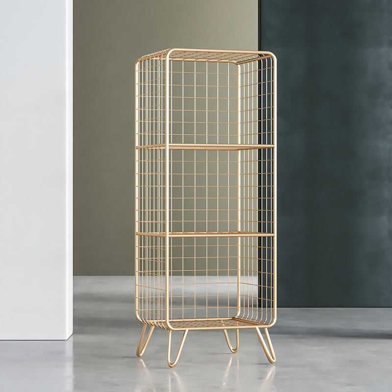 Glam Metal Bookshelf Standard Shelf Bookshelf for Home Office